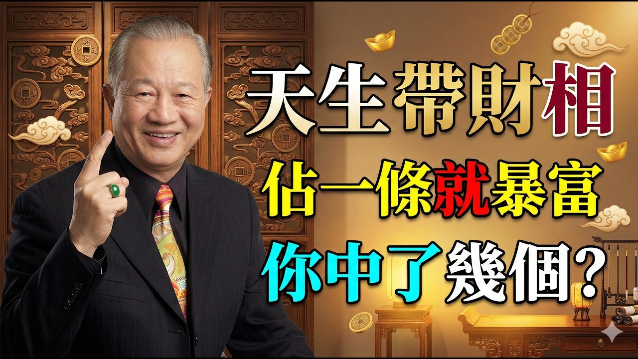 命中註定大富大貴？曾仕强：臉上這4個「帶財印記」，佔一個就福報不淺 #曾仕强 #易经智慧 #面相學 #財運 #相由心生 #財富密碼 #國學智慧