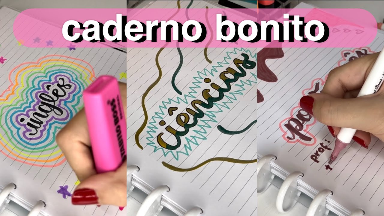 ⭐️ CADERNO BONITO E ORGANIZADO  Ideias de Capas de Materias | Meu Material Escolar 2024