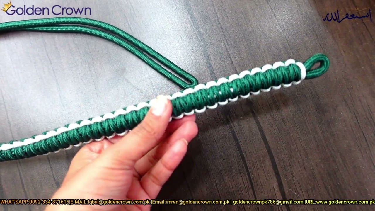 Custom Military Lanyard Silk green and white suppliers,Uniform Army Lanyard