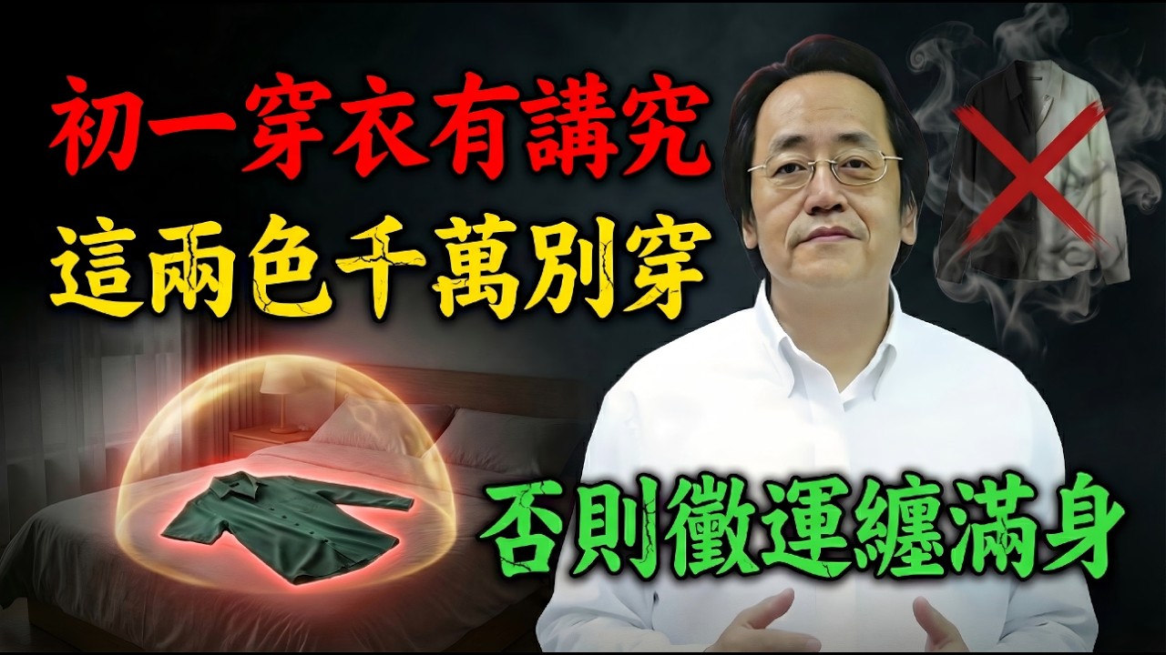 倪海廈：穿錯毀一年！大年初一千萬別穿這2種“晦氣色”，黴運纏身！穿對了才是接財神。#倪海廈 #倪海厦 #改運 #大年初一 #穿衣顏色 #2026運勢 #丙午年 #接財神 #穿對毀一年