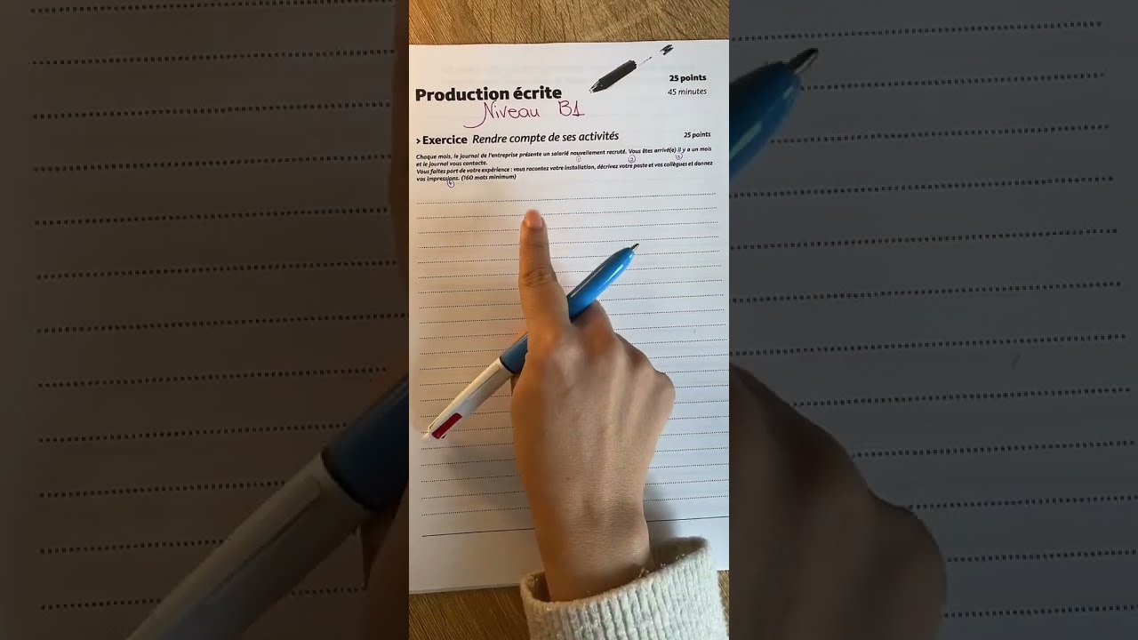 Production &eacute;crite niveau B1 : texte en fran&ccedil;ais niveau B1 (DELF B1) - nouvelle vid&eacute;o