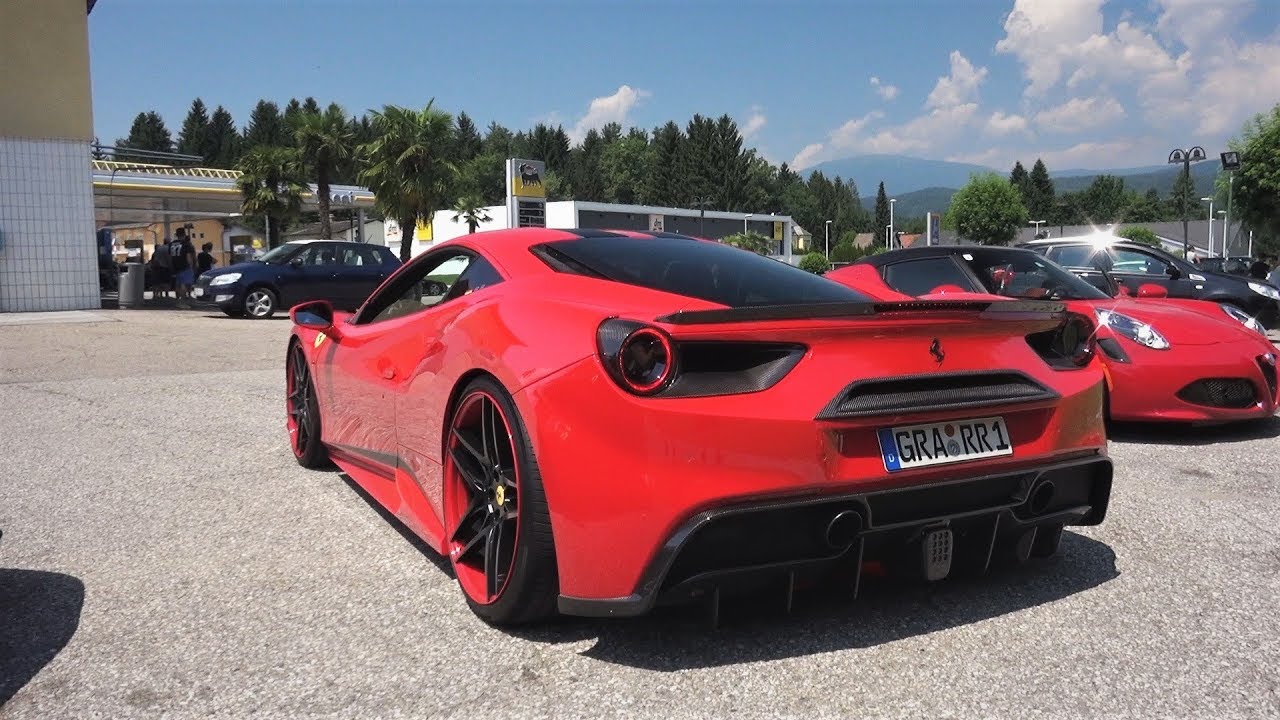 NOVITEC Ferrari 488 GTB - LOUD Acceleration Sound!