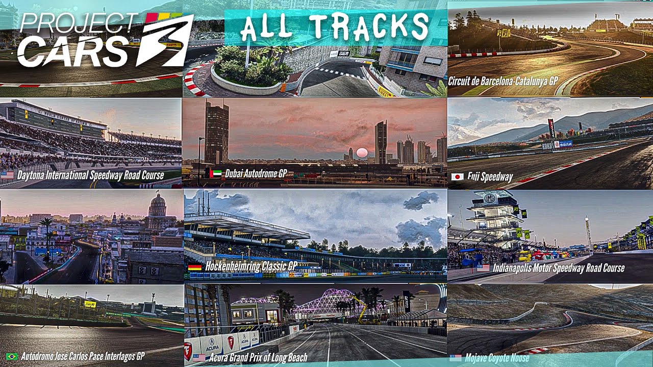 Project CARS 3 - First Look All Tracks List