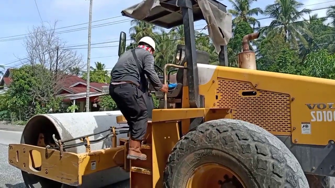 Proses Kerja Alat Berat #Vibro Roller | Compactor #Volvo SD100