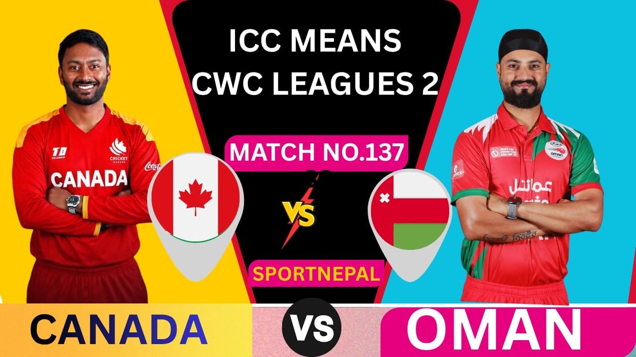 Oman vs Canada LIVE Match 137 ICC Men&rsquo;s CWC League 2 2026 ODI Live Score & Audio Commentary