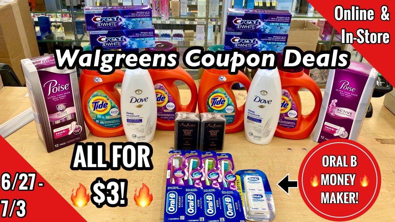 WALGREENS COUPON DEALS | In-Store + ALL Digital Online | Cheap Tide & Dove 🥰🙌🏽 | 6/27 - 7/3