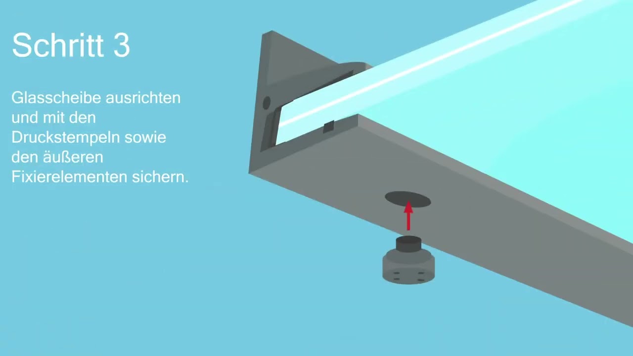 Montagevideo freitragendes Vordach
