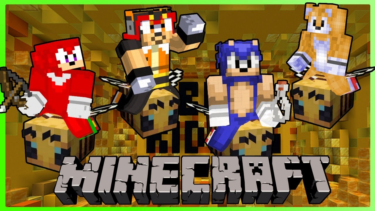 BEE RACING - Charmy Plays Mincraft Ft. Tails and Sonic Pals, Gotta Go Fast! and Emerald Masters