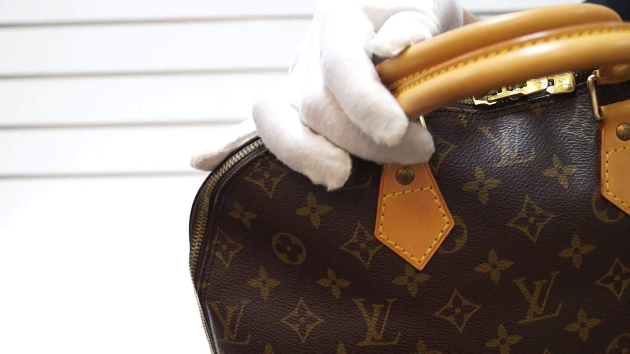 LOUIS VUITTON Alma Monogram Canvas Satchel Bag Brown REVIEW |PRE-OWNED