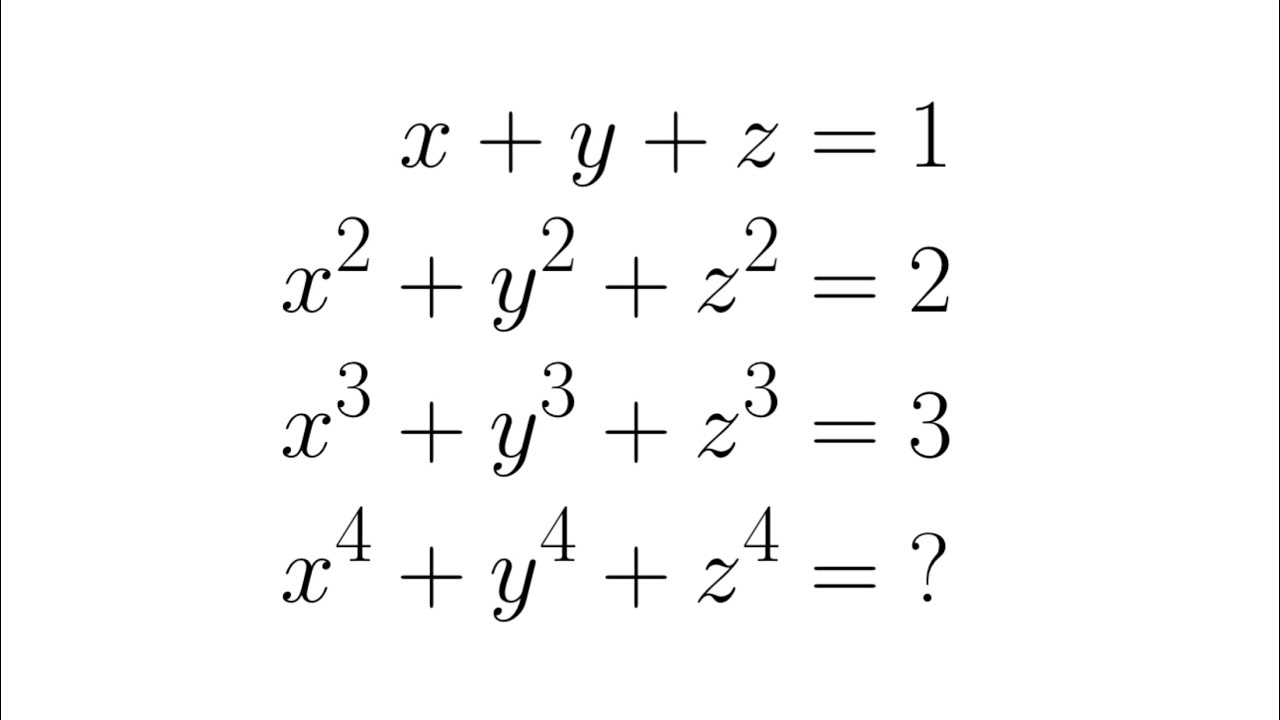 Finding the Answer Without Solving For the Unknowns