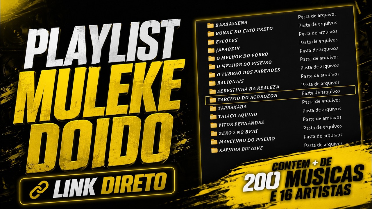 PLAYLIST MULEKE DOIDO VOLUME 2|CONTEM + DE 200 MUSICAS E 16 ARTISTAS|