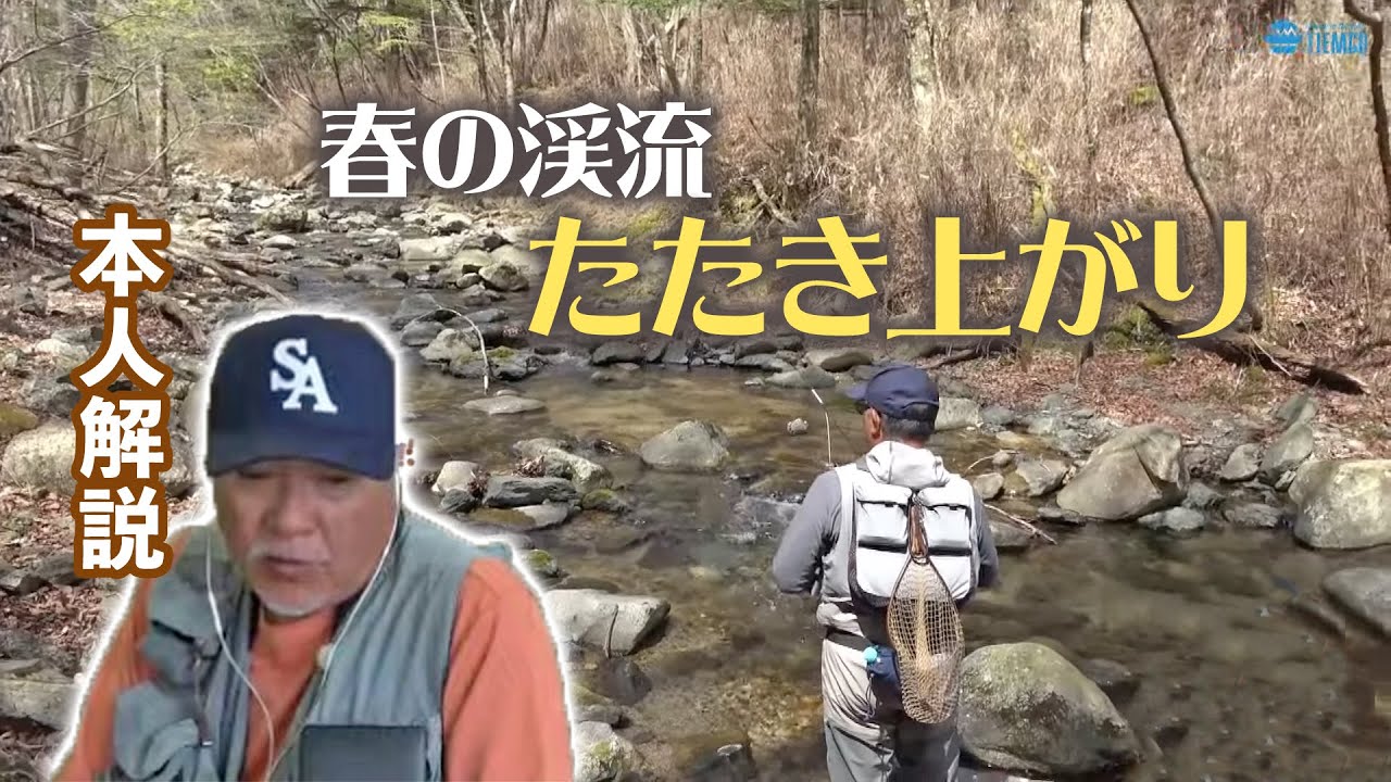 春まだ浅い渓流でドライフライたたき上がりの釣り【J-STREAM G+743-4】フィールドテスト