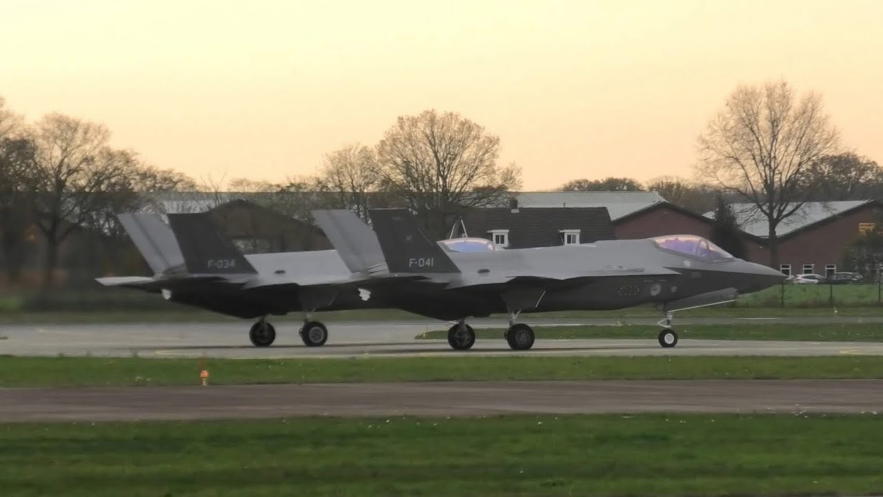 Afternoon wave 2x F-35 Takeoff & Landing at Volkel Airbase