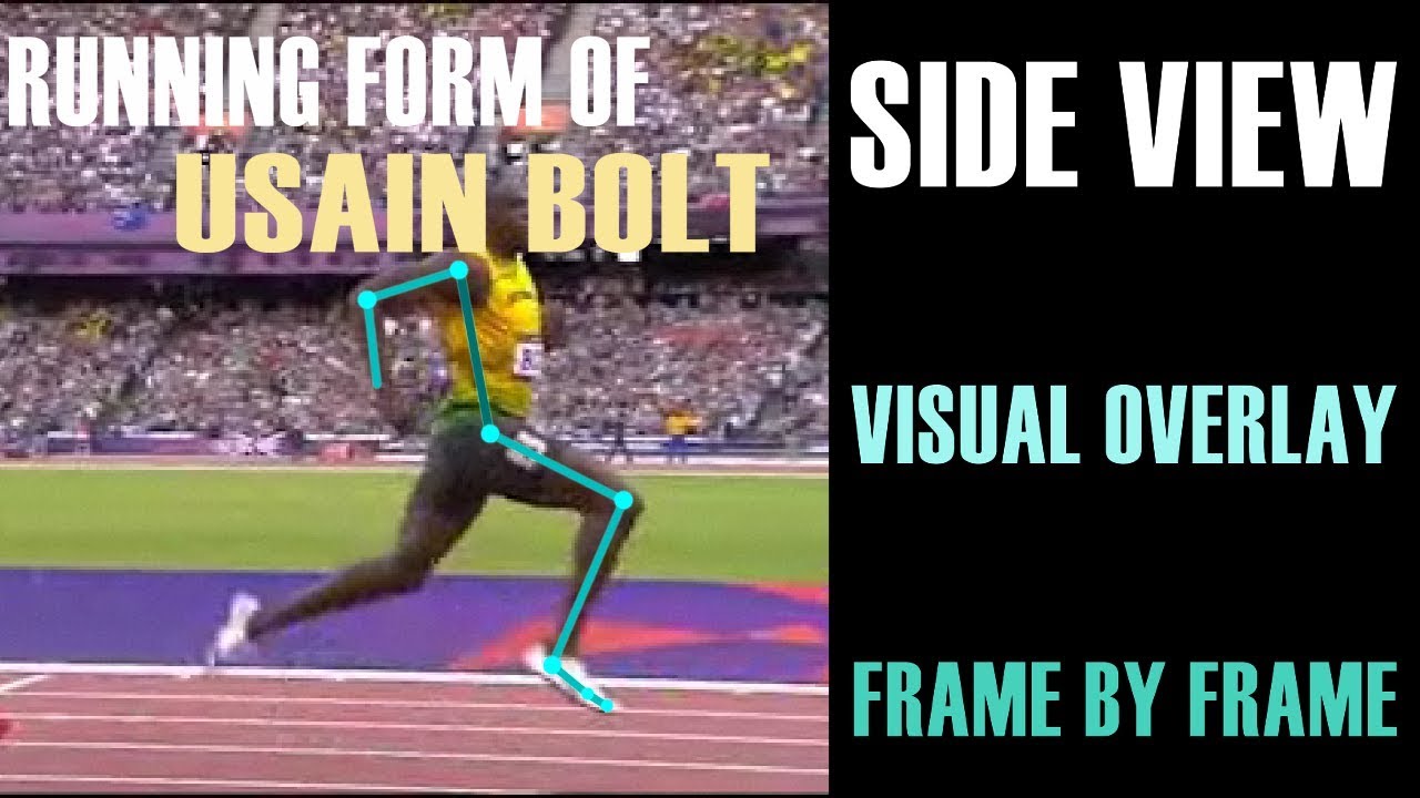 Running Form: USAIN BOLT in the 100m