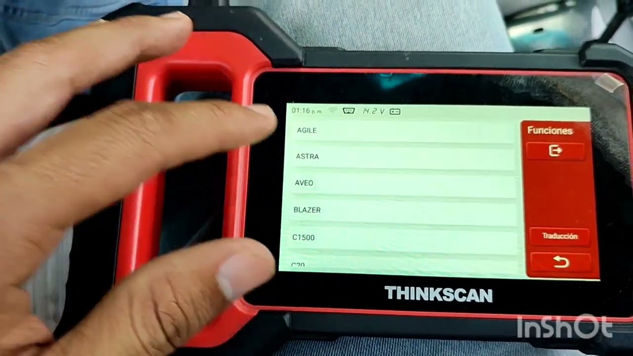Inducción Prueba de actuadores en Aveo con Thinkcar S4