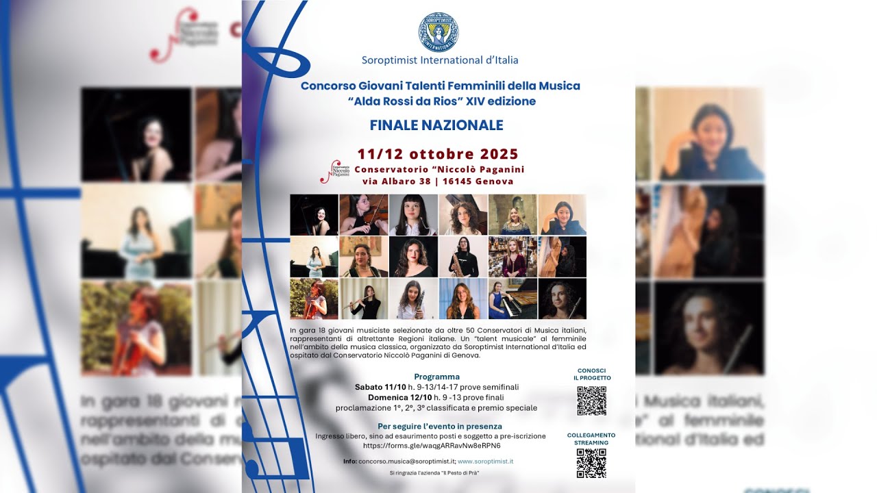 Concorso Giovani Talenti Femminili della Musica XIV Edizione 10-11-12 ottobre 2025