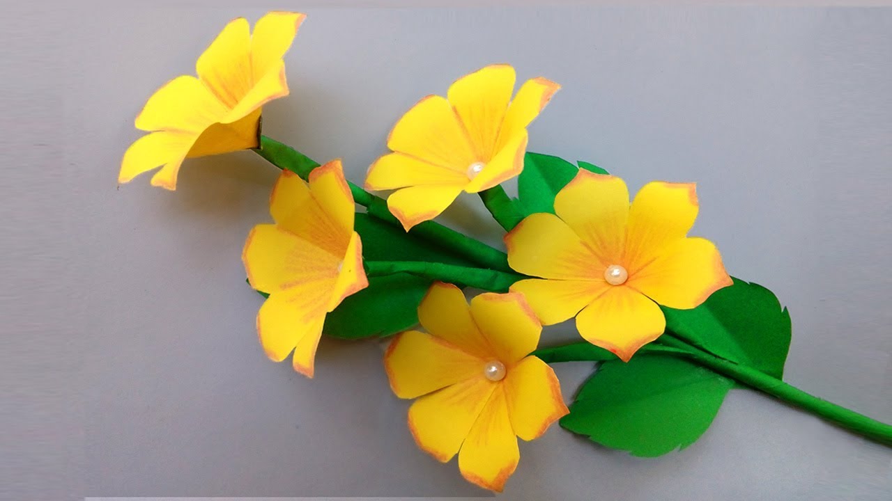 DIY: PAPER FLOWERS decoration ideas - Very Easy Paper Flowers Decoration at Home