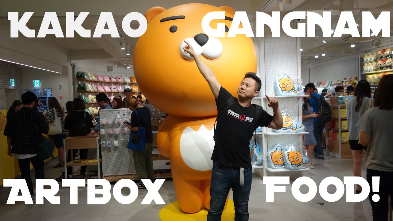 Seoul vlog 2016: Korean Food In Gangnam (cheese river), Kakao Friends Store, Artbox