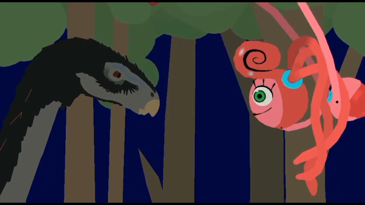 therizinosaurus vs mommy long legs stick nodes animation