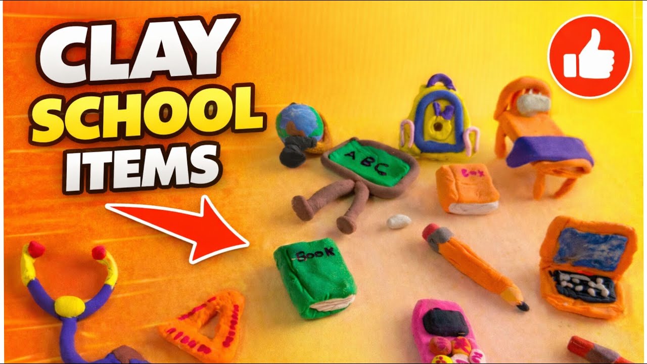 Everything You See Is Made of Clay 🤯 | Mini School Items