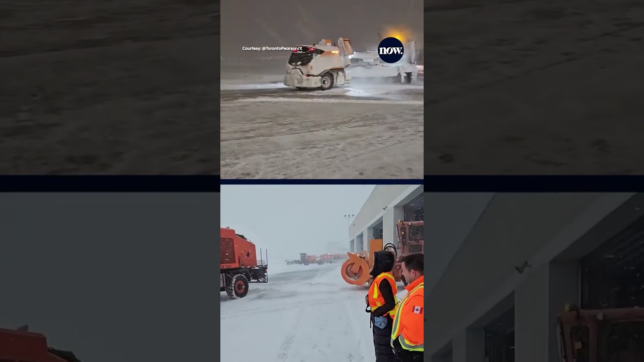 This is how Toronto's Pearson Airport clears snow