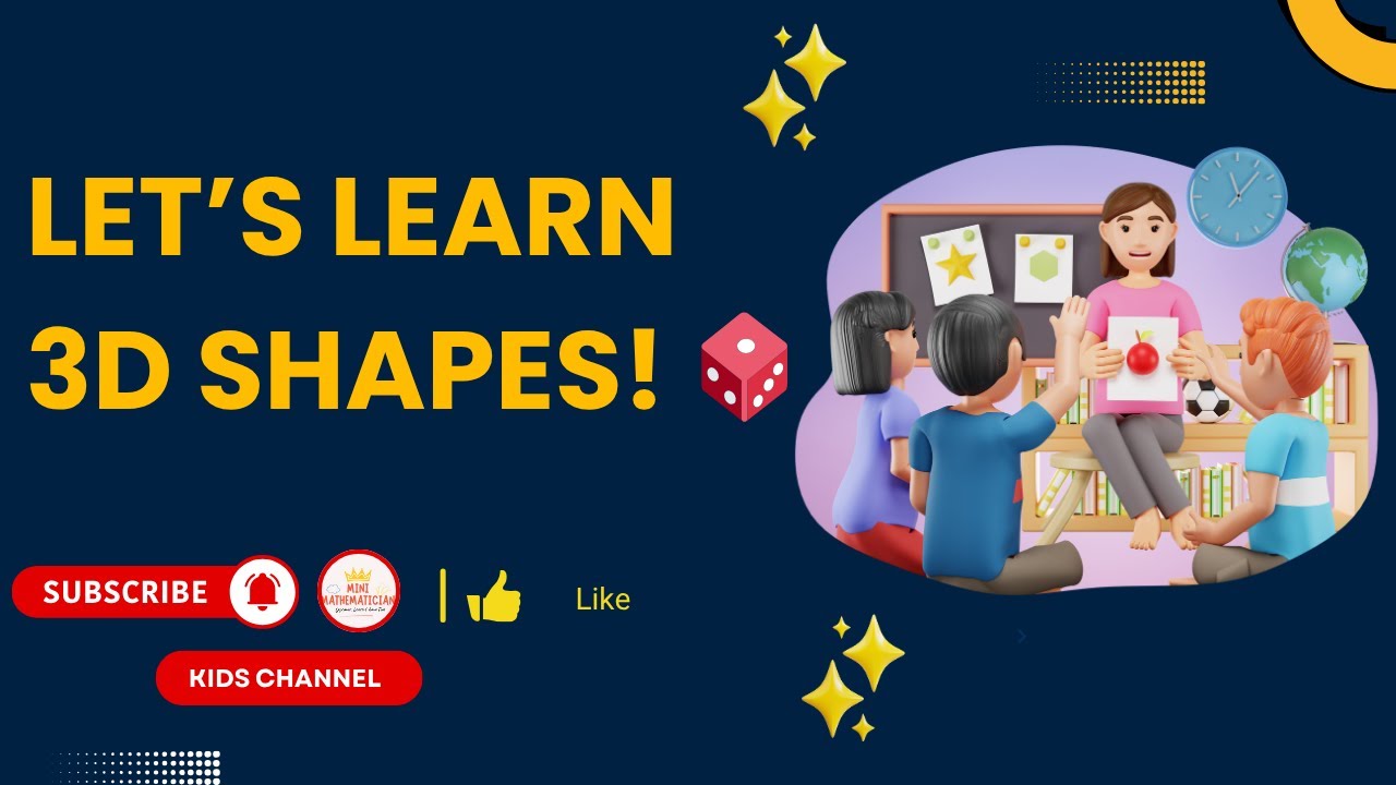 3D Shapes for Kids | Learn Cube, Sphere, Cone, Cylinder & Pyramid with Examples | Fun Math Learning