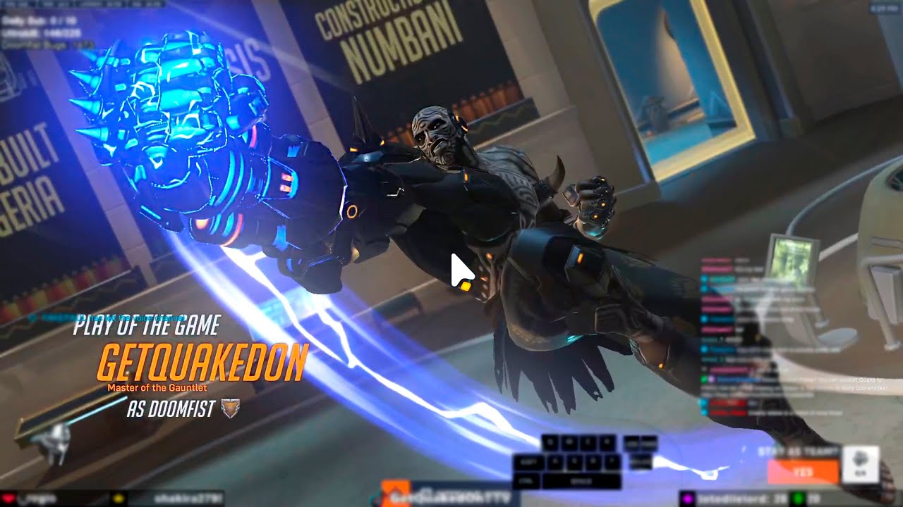 6V6 - GETQUAKEDON - POTG - DOOMFIST GAMEPLAY  - OVERWATCH 2 CLASSIC