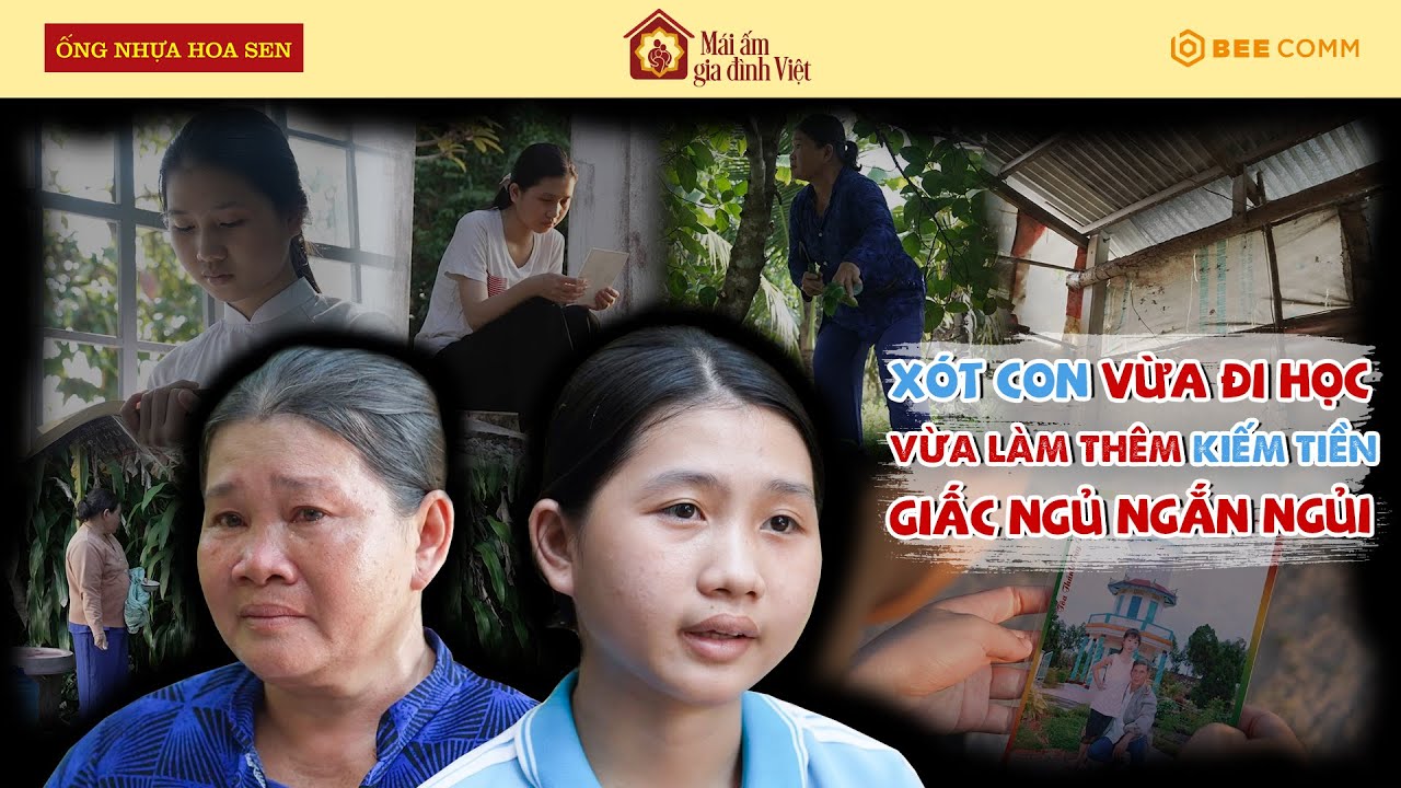 Người mẹ rơi nước mắt xót con vừa đi học đi làm thêm để kiếm tiền với những giấc ngủ ngắn ngủi
