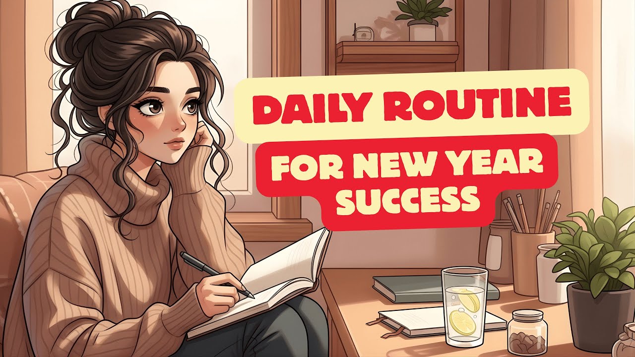 Daily Routine for New Year Success | English Reading and Listening Practice #englishforbeginners