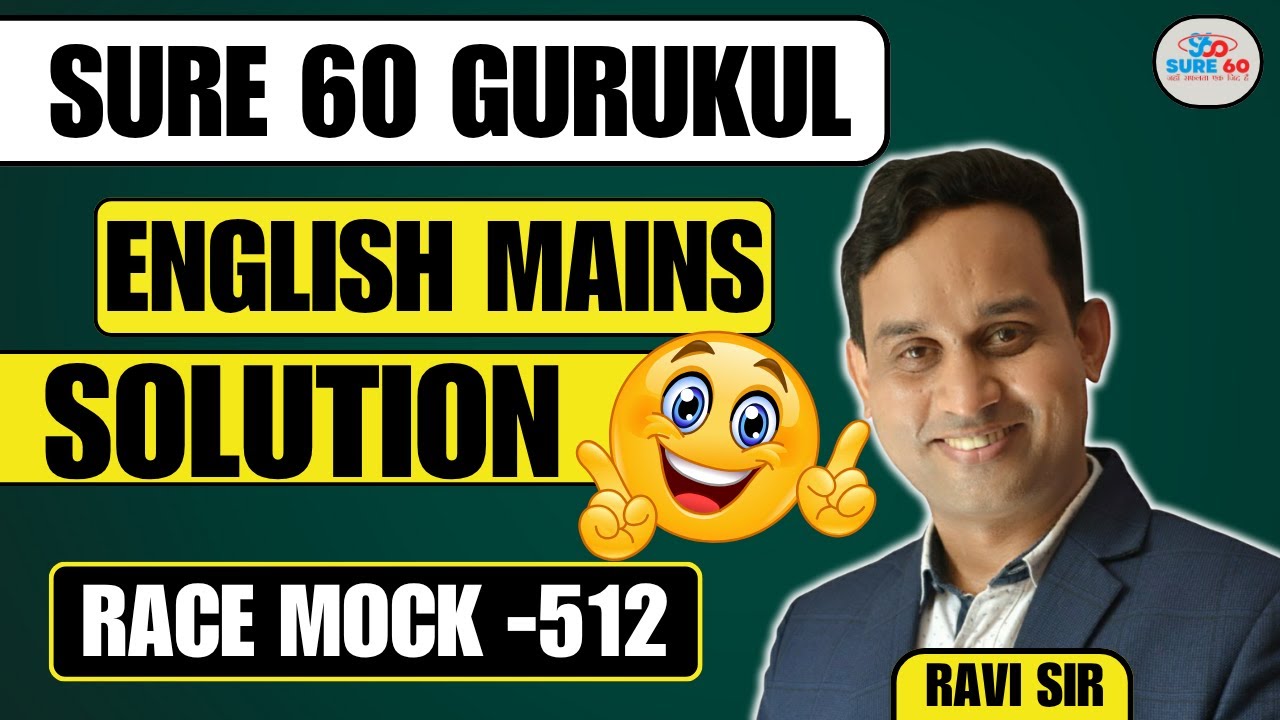 Best SSC Coaching | SSC CGL 2025 | Mains Test Series |(English) Race - 512| RACE By Ravi Sir