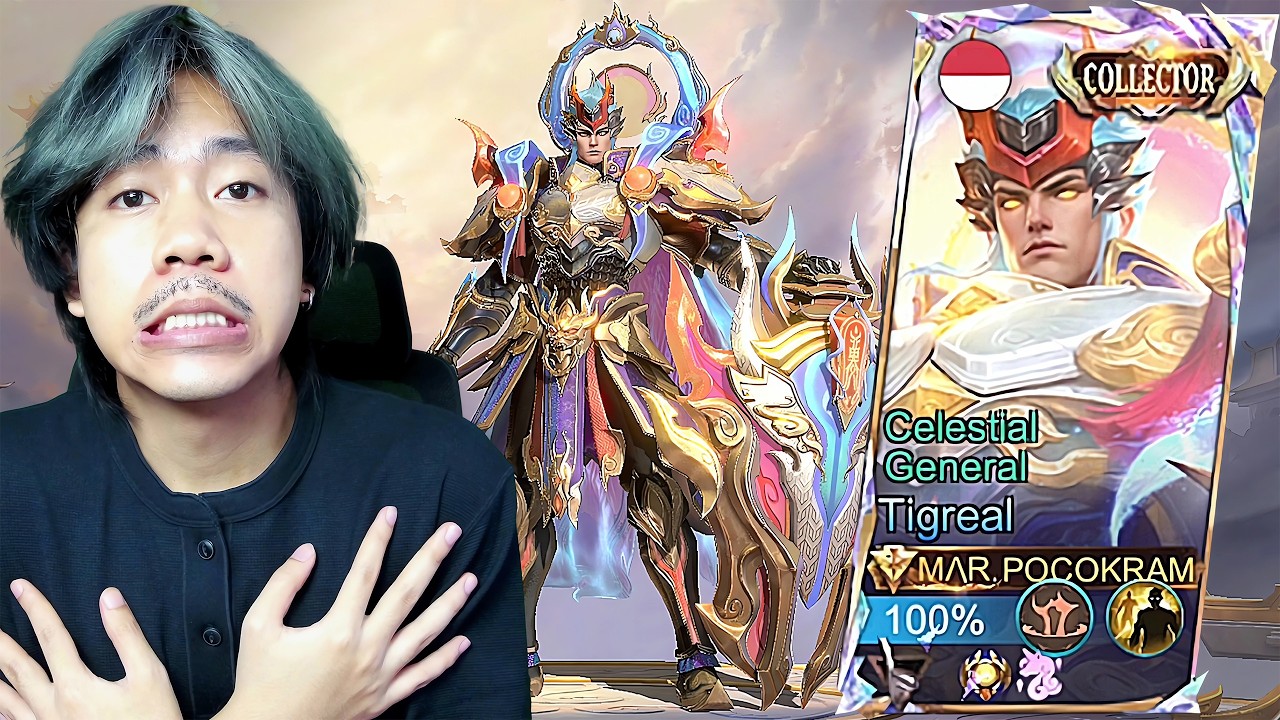 REVIEW SKIN COLLECTOR TIGREAL CELESTIAL GENERAL - Mobile legends