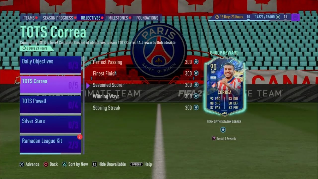FIFA 21 TOTS CORREA OBJECTIVE IN ULTIMATE TEAM