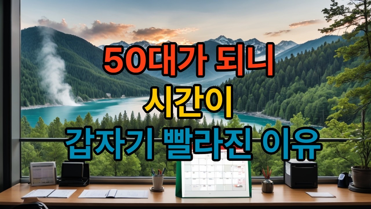 50대가 되니 시간이 갑자기 빨라진 이유