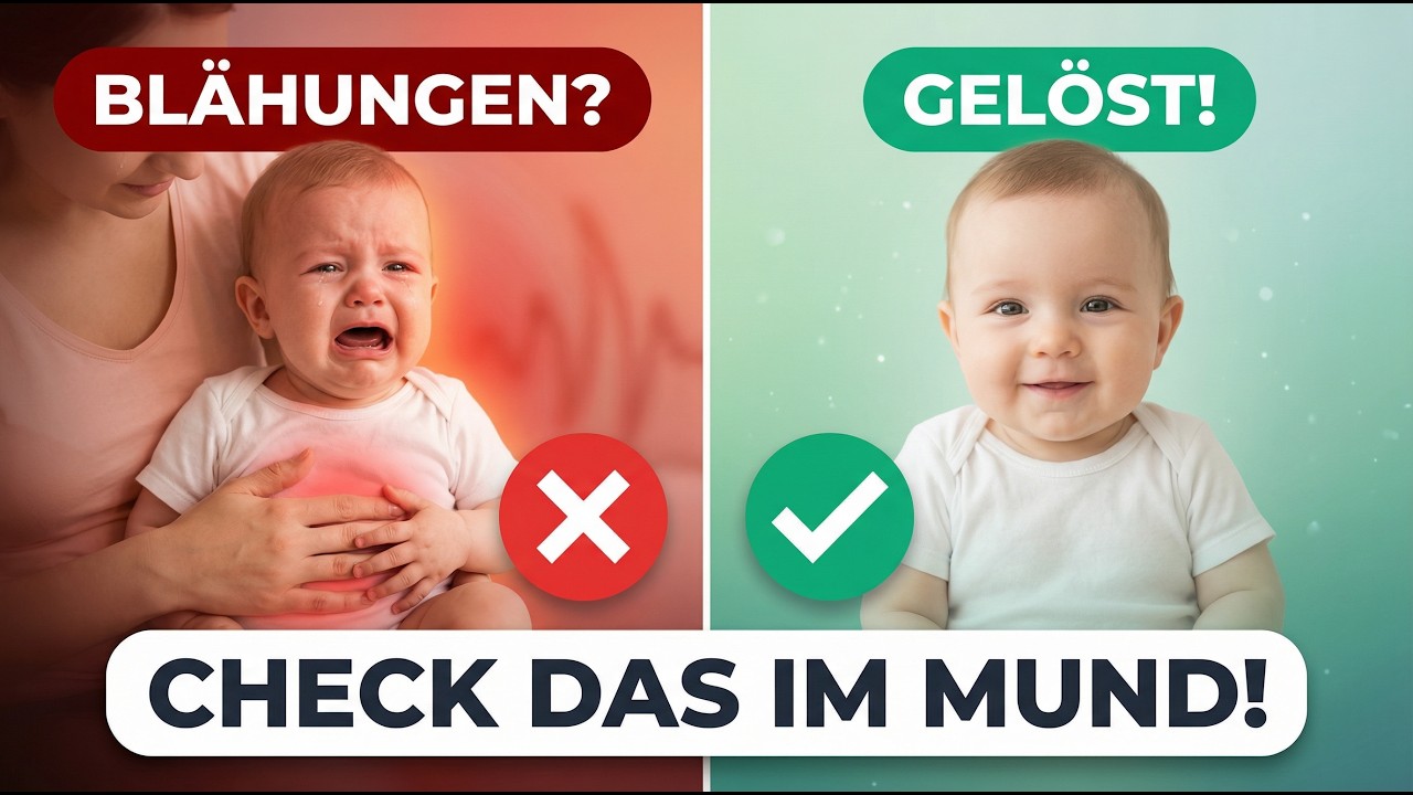 Blähungen und Bauchweh beim Baby? Check das im Mund! (3 Anzeichen)