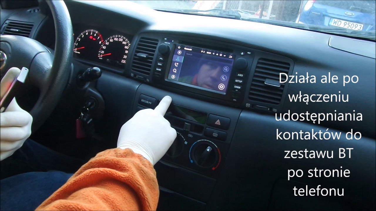 Toyota Corolla E12 2001r. - zamiana radia na odtwarzacz multimedialny .
