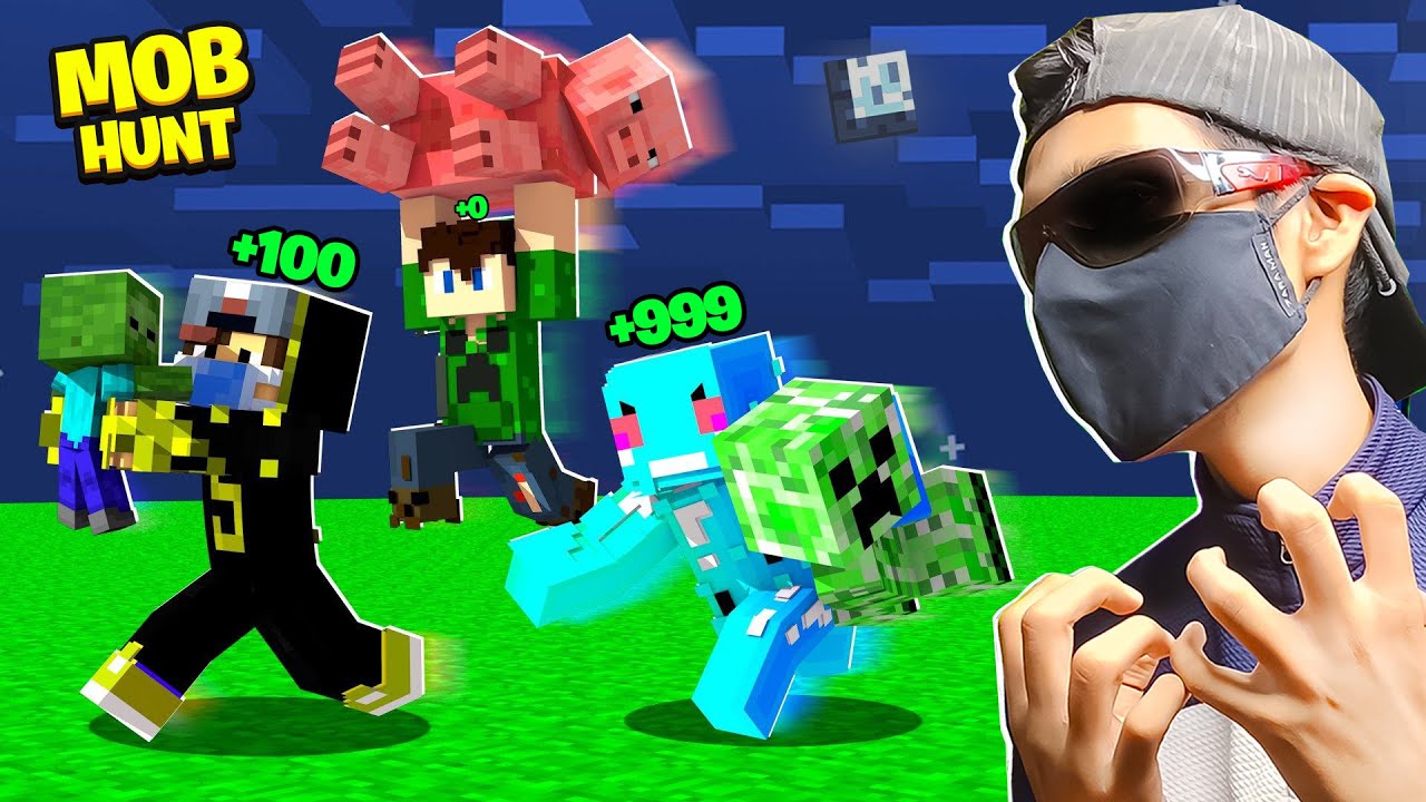 MOB HUNT CHALLENGE In Minecraft Ft. @YesSmartyPie  @ezio18rip