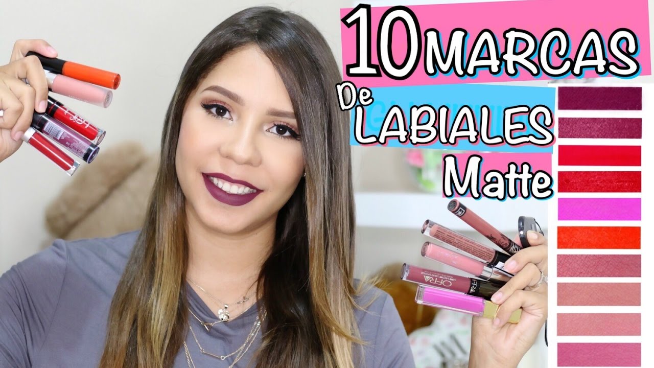 PROBANDO 10 MARCAS de Labiales MATE | Mirianny