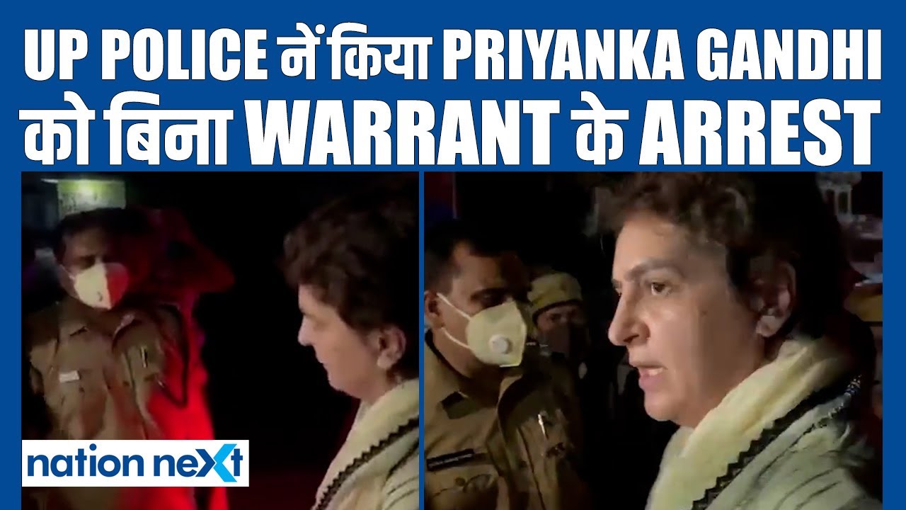 Priyanka Gandhi gives a earful to Uttar Pradesh cop while being detained