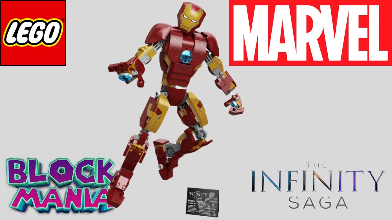 Lego Marvel Iron Man Figure Speed Build