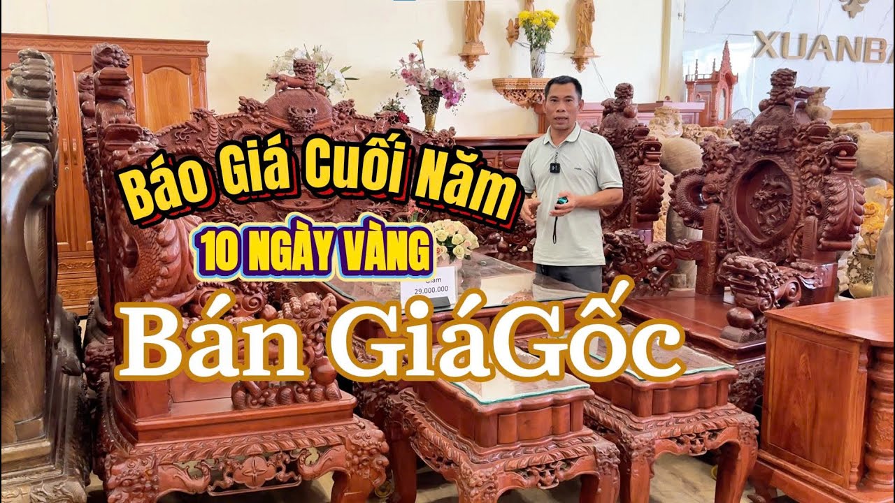 Nội Thất Gỗ Cuối Năm Giá Cực Rẻ/ Báo Giá Bàn Ghế Phòng Khách Cuối Năm Ưu Đãi 10 Ngày Vàng
