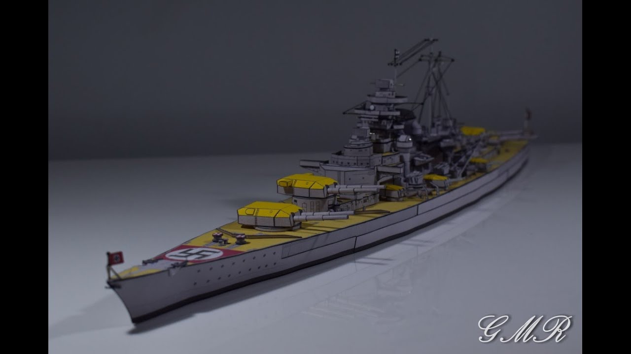 Acorazado Bismarck 1:400 | Papercraft Tutorial