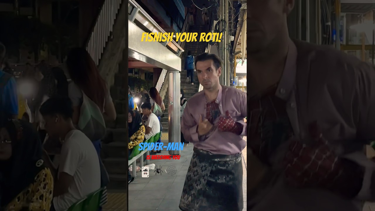 Spider-Man saves the Roti&hellip;. With a little help &hellip; 🫓 🕷️ 🃏 #bangkok  #thaifood