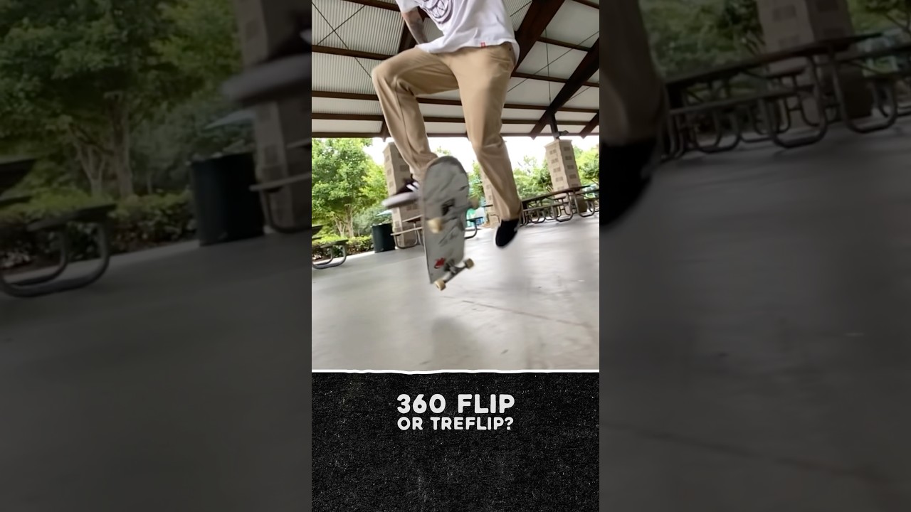 360 flip or Treflip? 🤔 Slow Motion skateboard trick
