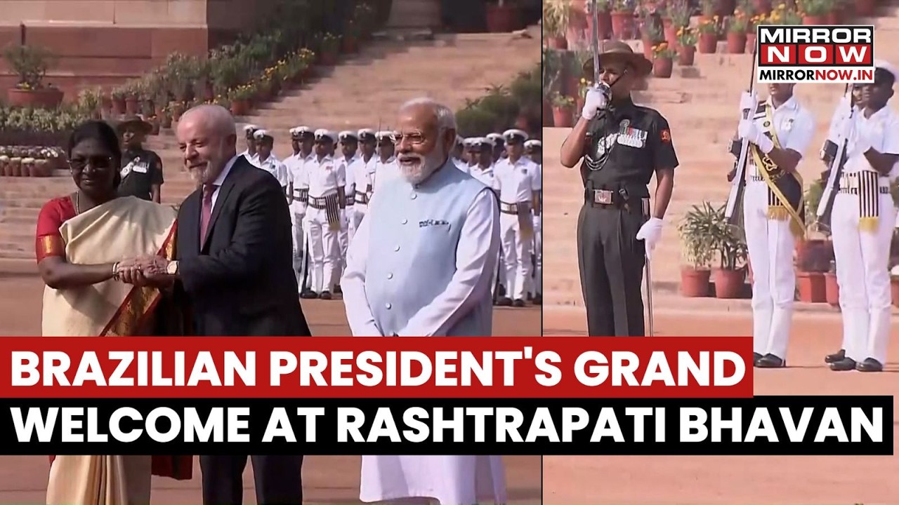 PM Modi, President Murmu Extend Warm Welcome To Brazilian Prez Lula Da' Silva At Rashtrapati Bhavan