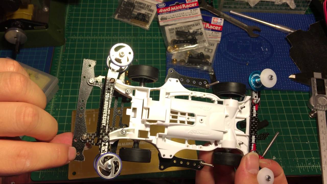 【ミニ四駆】Tamiya Mini 4wd AR Chassis foundation Series 4 (Basic Damper setup)