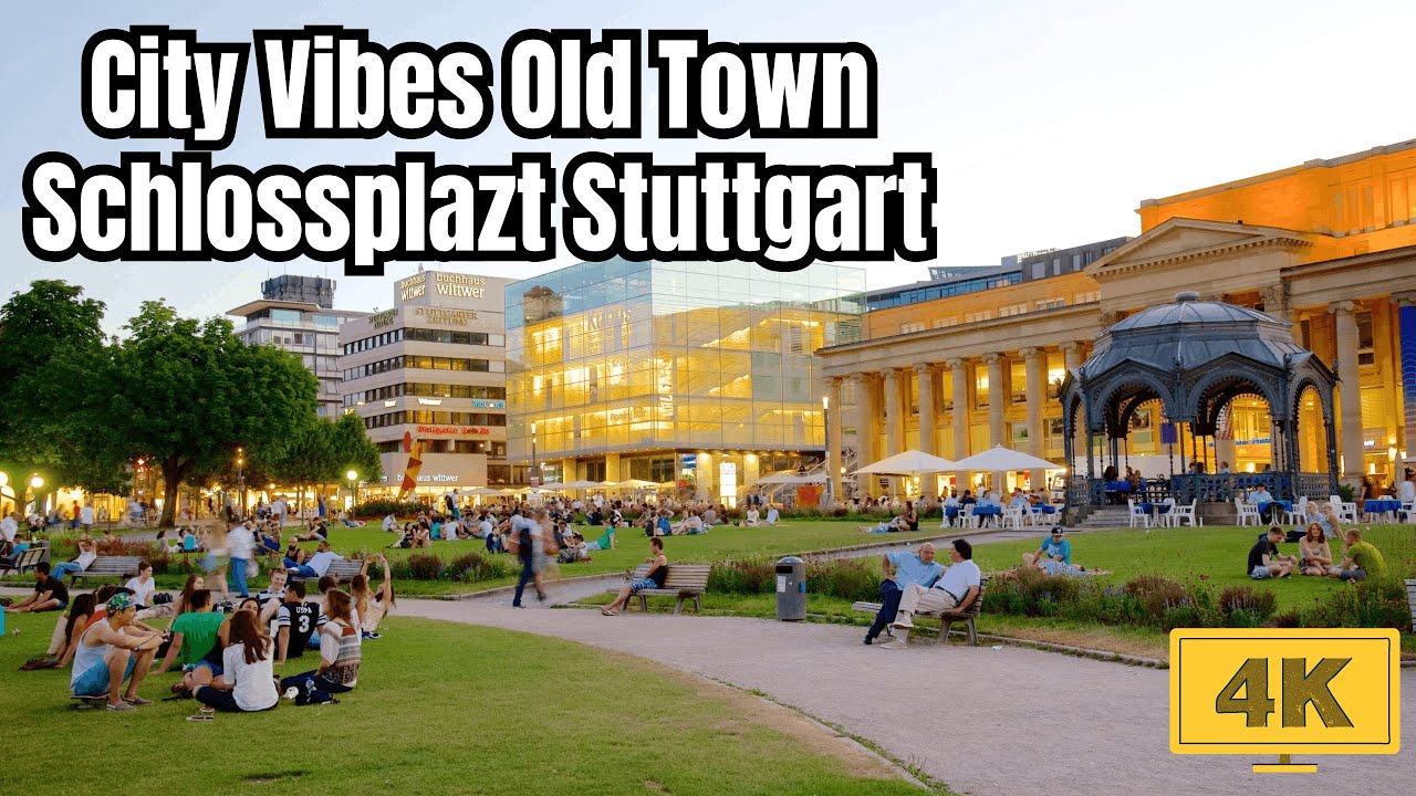 Walking in Schlossplatz Stuttgart 🇩🇪 | Relaxing City Walk in the Heart of Germany