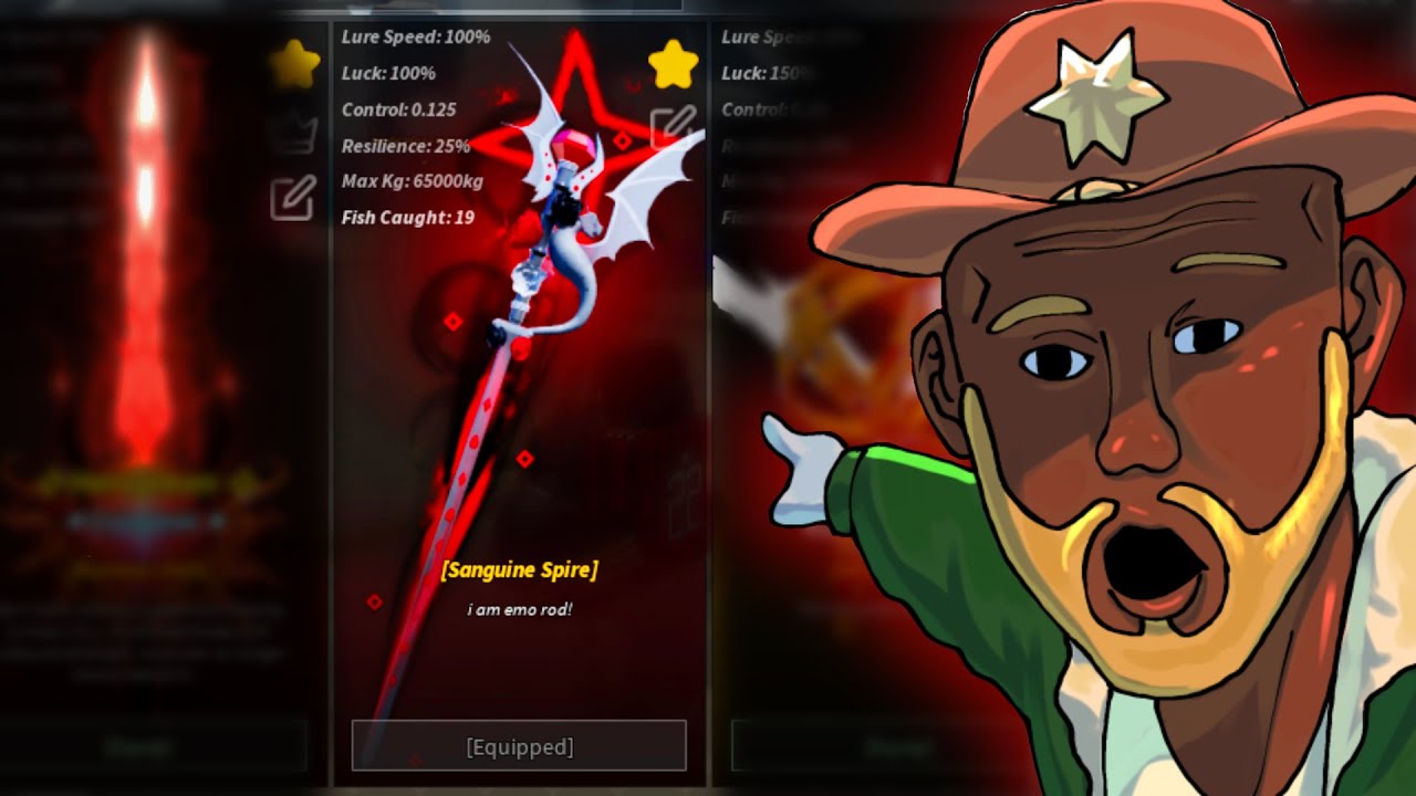 Obtaining The NEW SECRET SANGUINE SPIRE ROD In FISCH Roblox...