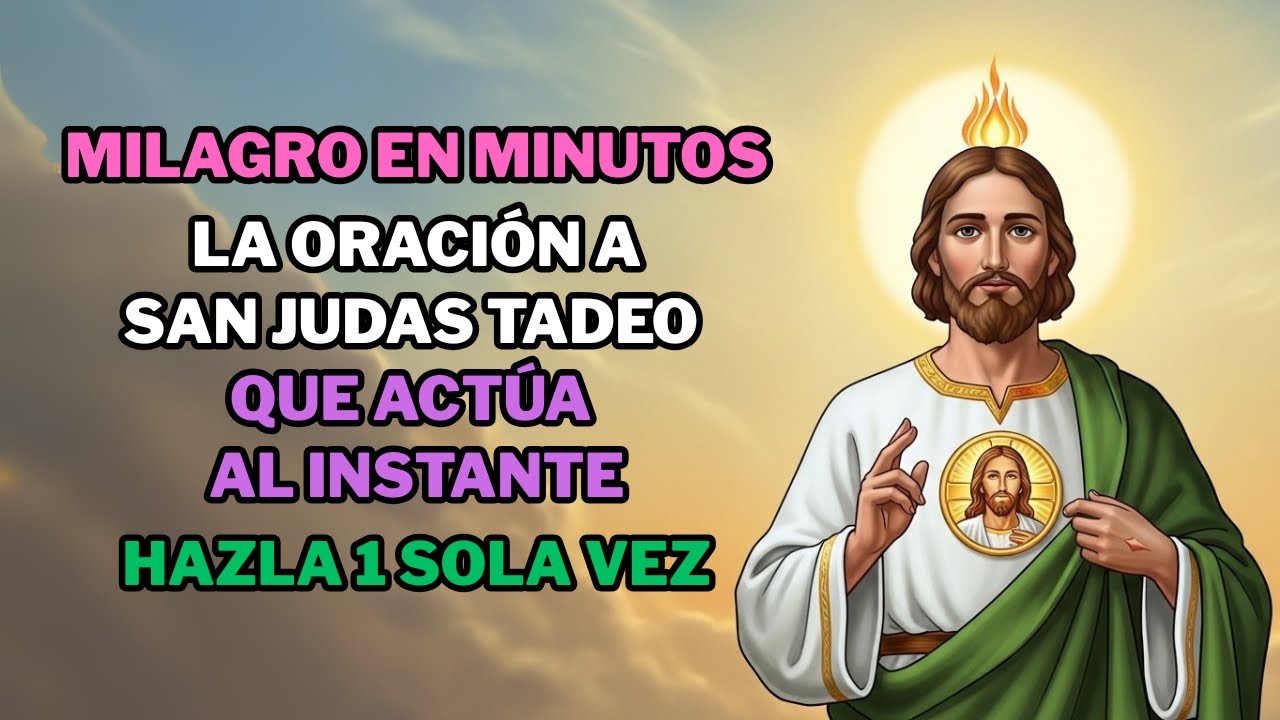 MILAGRO EN MINUTOS: La oración a San Judas Tadeo que actúa al instante.
