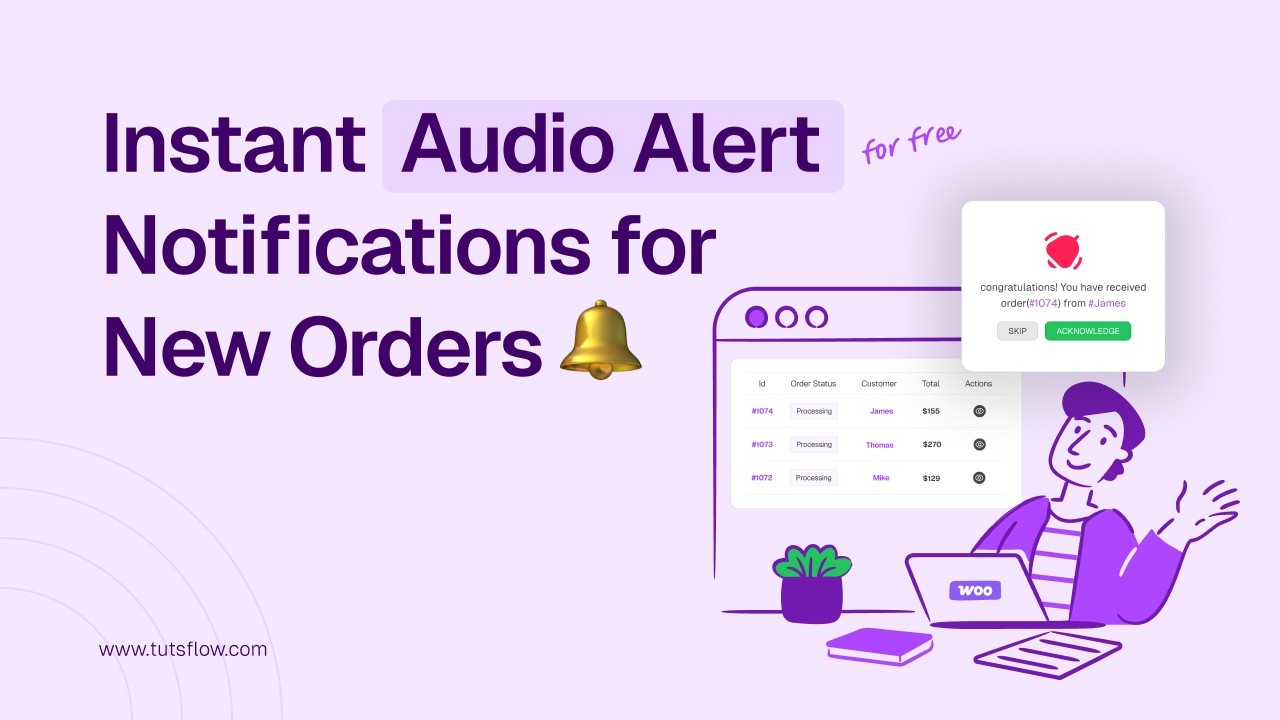 WooCommerce Audio Alert - Get Instant Sound Notifications for New Orders Plugin by StackWC
