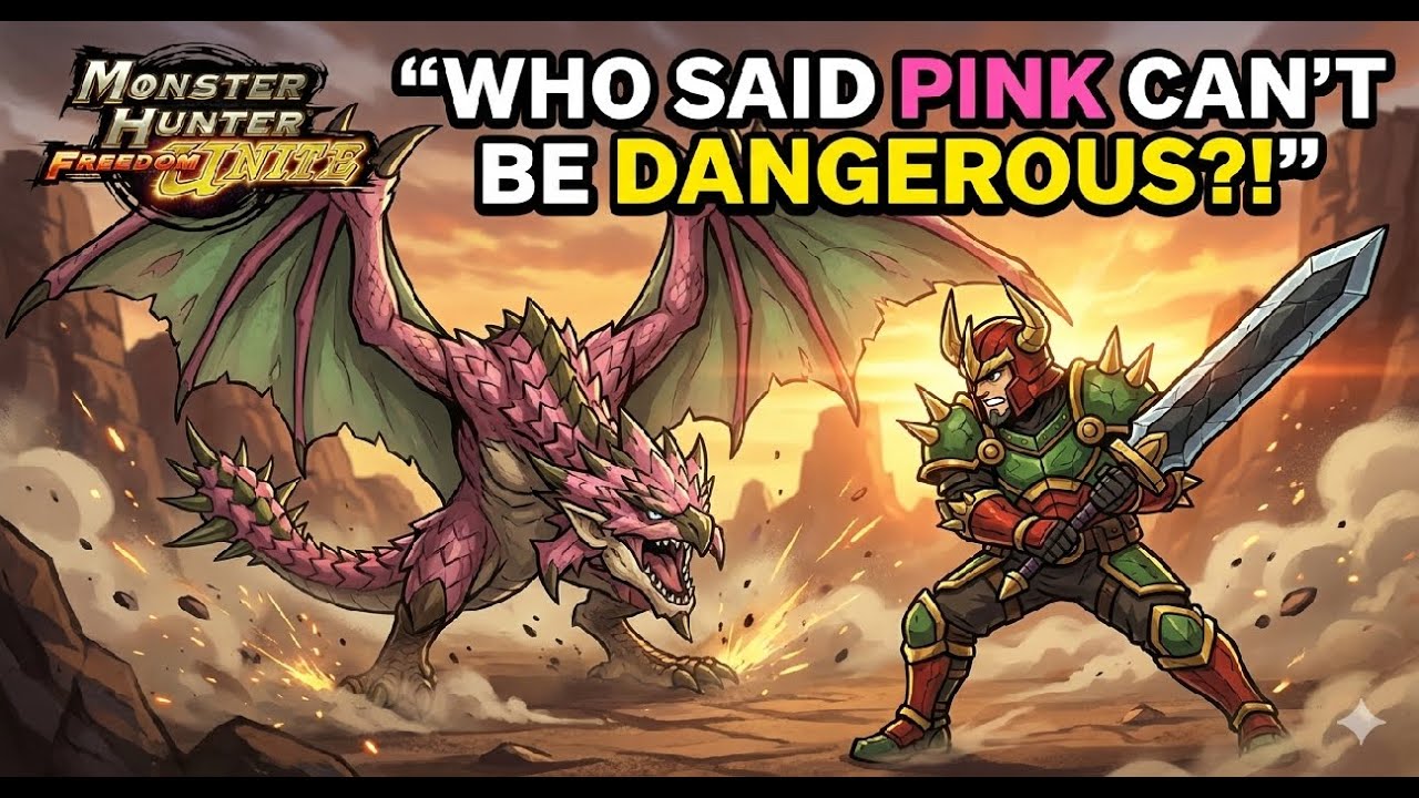 WHO SAID “PINK” CAN’T BE DANGEROUS?! | Pink Rathian Hunt – MHFU